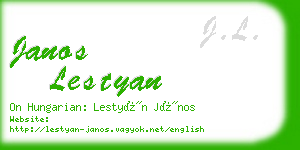 janos lestyan business card